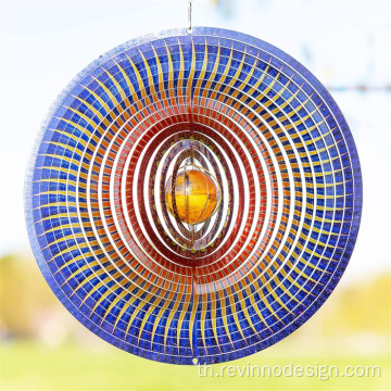 Sunburst Kinetic Wind Spinner สำหรับสนามหญ้าและสวน